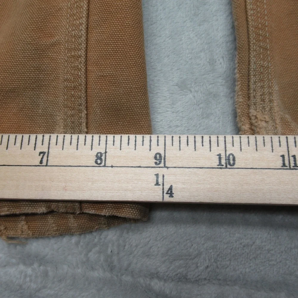 Carhartt Pants Mens 33x29 Brown‎ Canvas Duck Loose Fit Double Knee Work USA READ